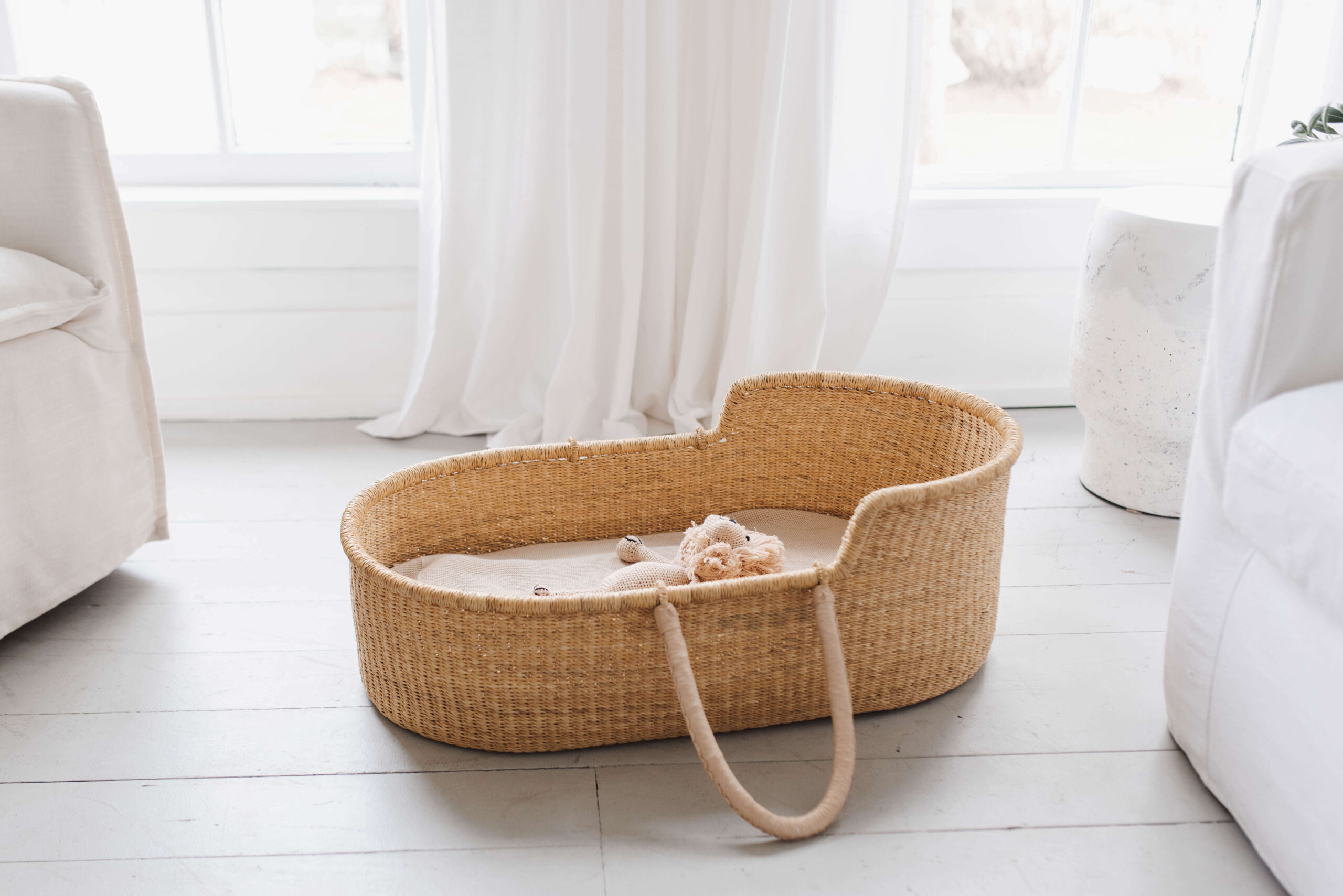 lifestyle newborn photography studio McKinney TX natural light setup.