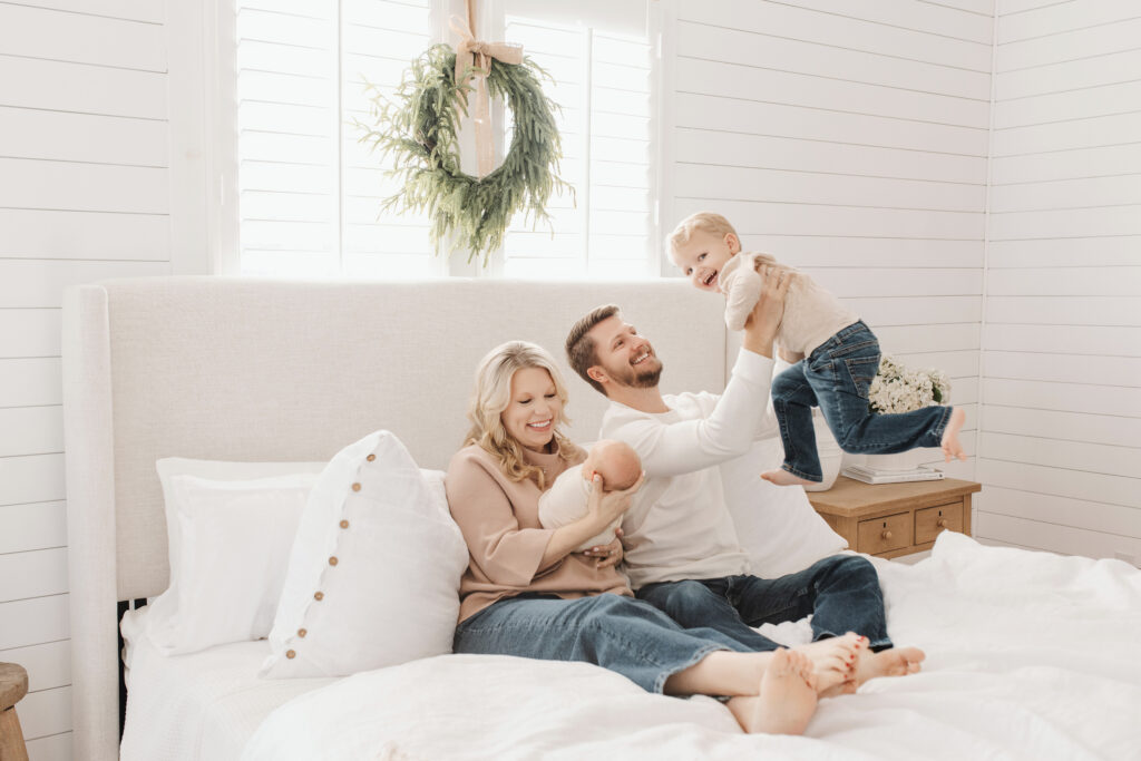 McKinney newborn photographer Nicole Berkley documents newborn baby and family during in-home lifestyle session